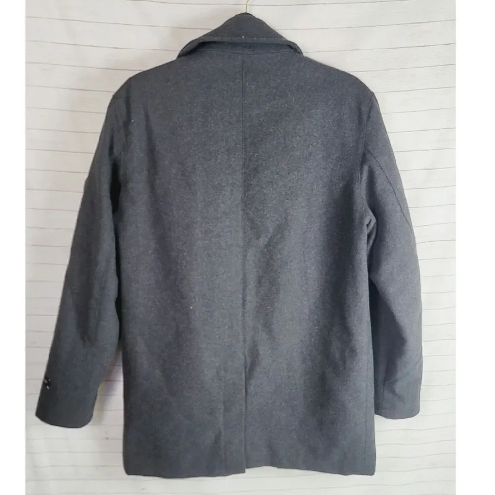 Tech by TUMI Traveler Waterproof Wool Quilt Lined Zip-Up Coat in Gray, sz Small